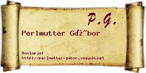 Perlmutter Gábor névjegykártya